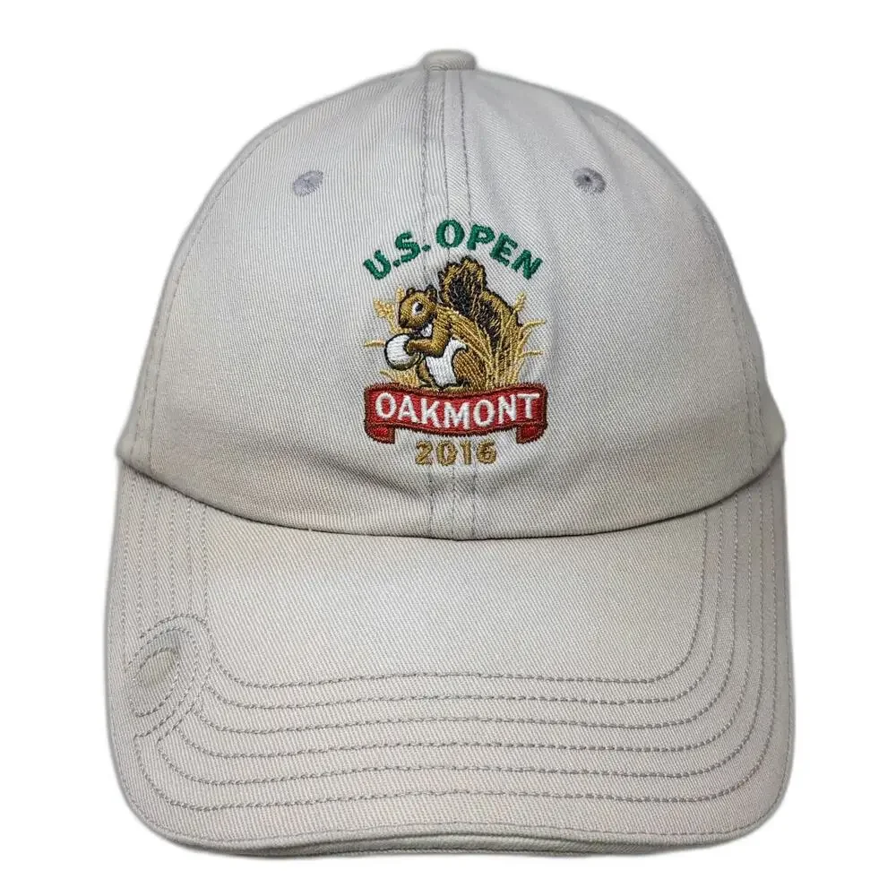 USGA Baseball Cap Gray One Size Slideback Oakmont 2016 US Open Member Golf Hat